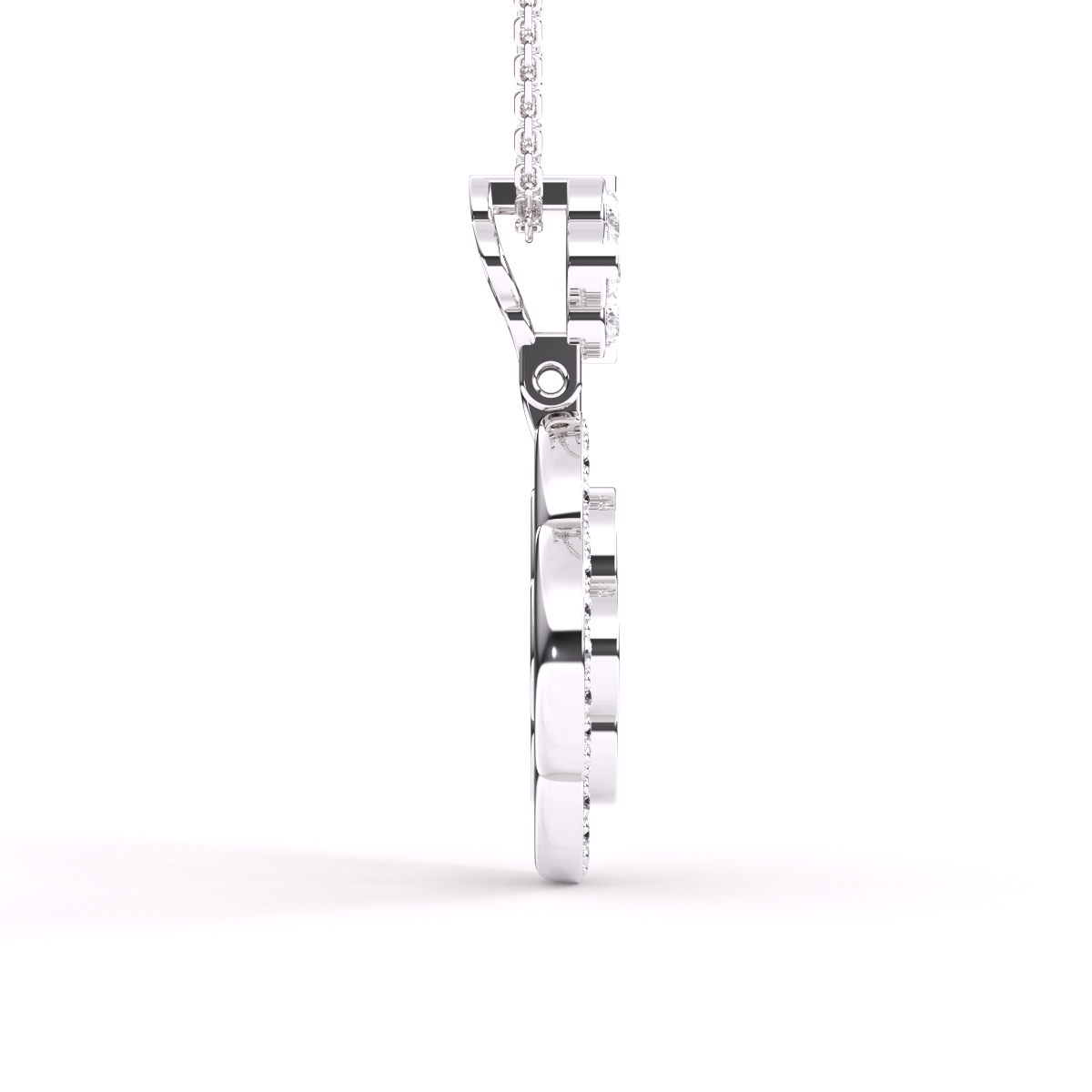 Fancy Lab Grown Diamond Gril Pendant